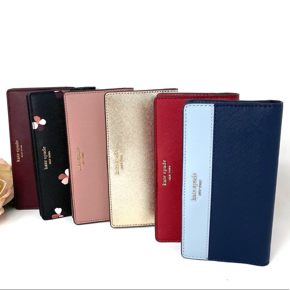 Kate♠️Spade LG Slim Bifolder Wallet Cameron Gold - Picture 8 of 8